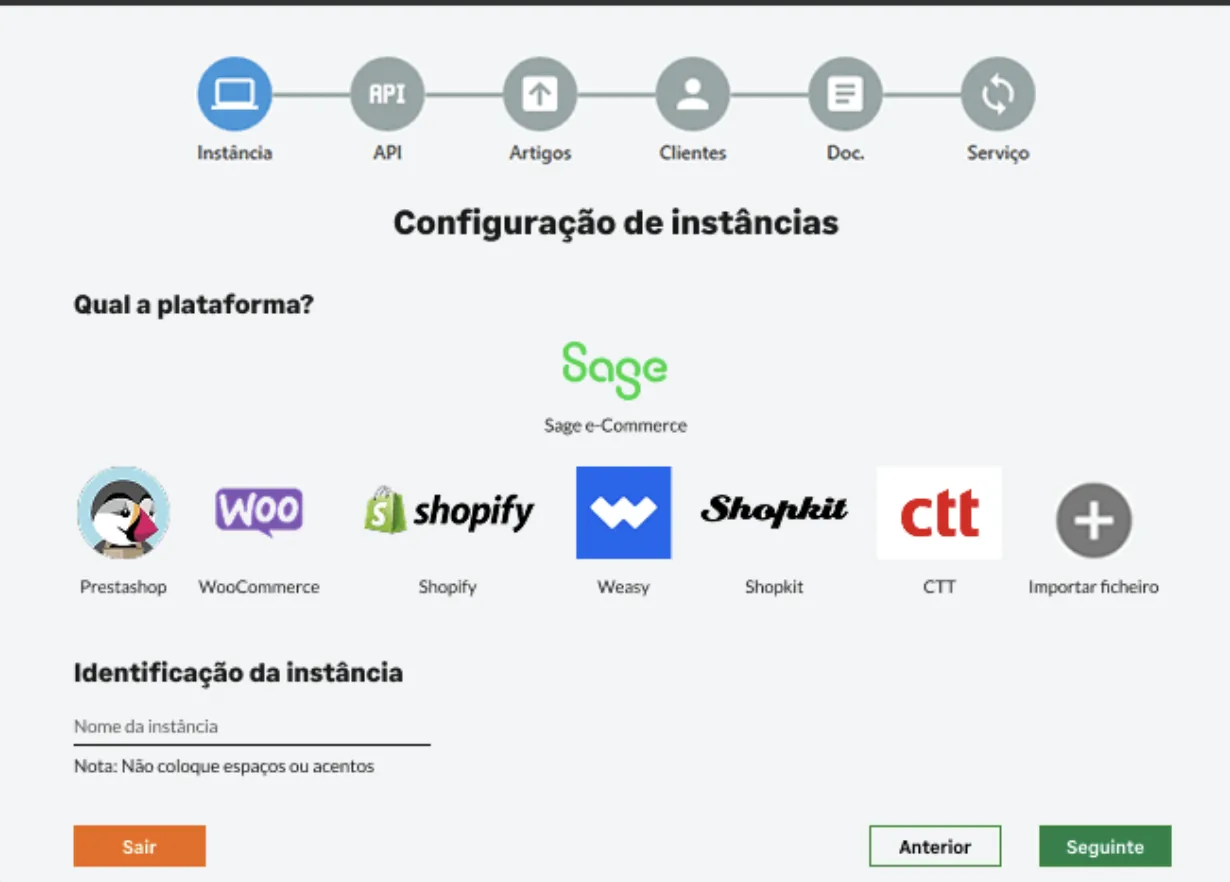 Integração com loja online